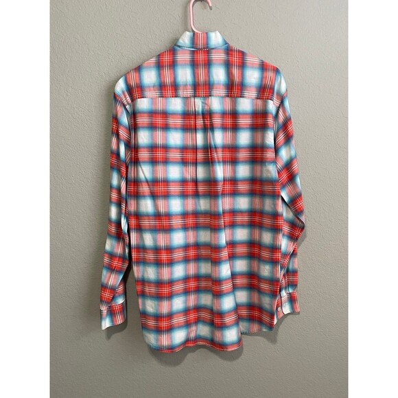 Mens small cinch long sleeve shirt orange plaid - Picture 3 of 4
